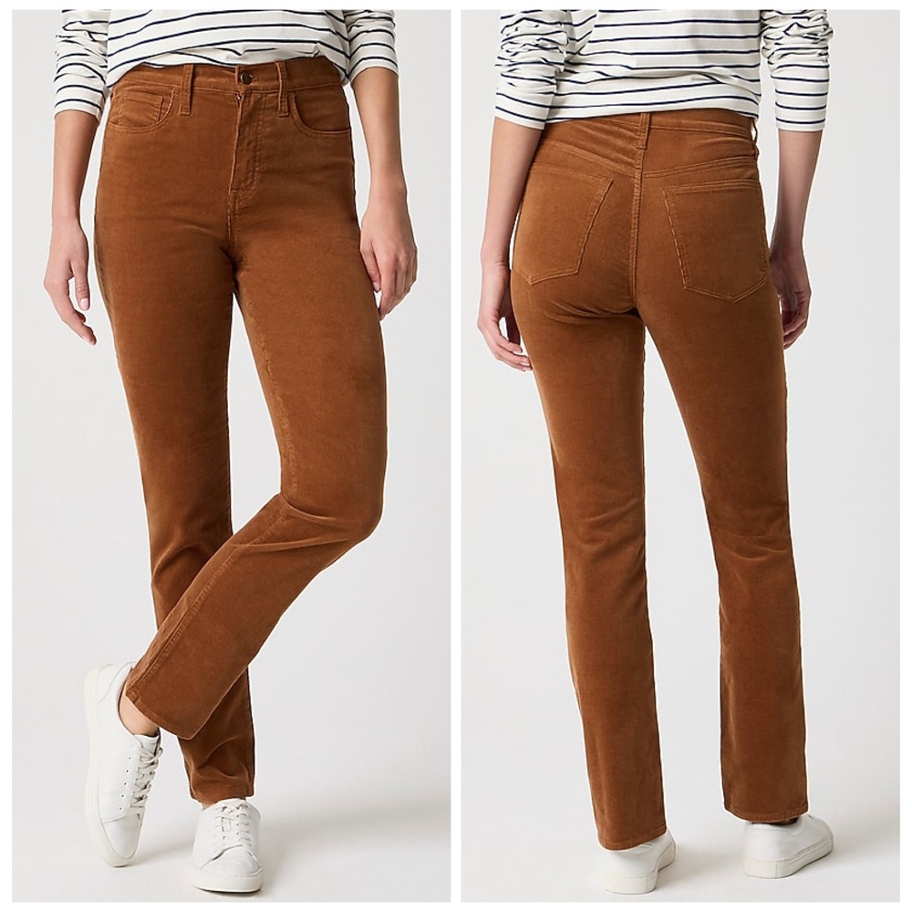 J Crew Womens Vintage Straight Corduroy Pants Size 32 Terracotta Brown